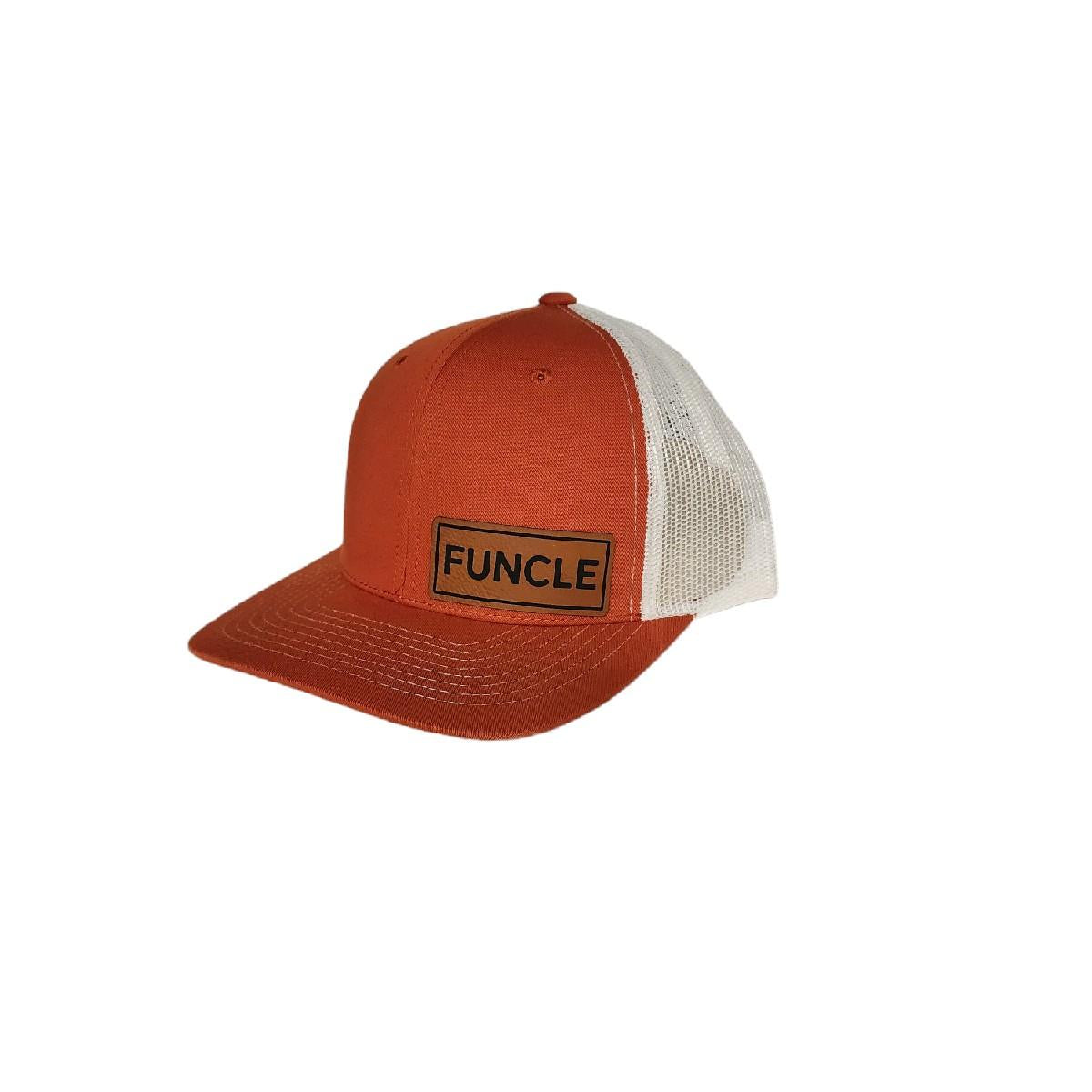 Traditional baseball cap with "FUNCLE" leather patch