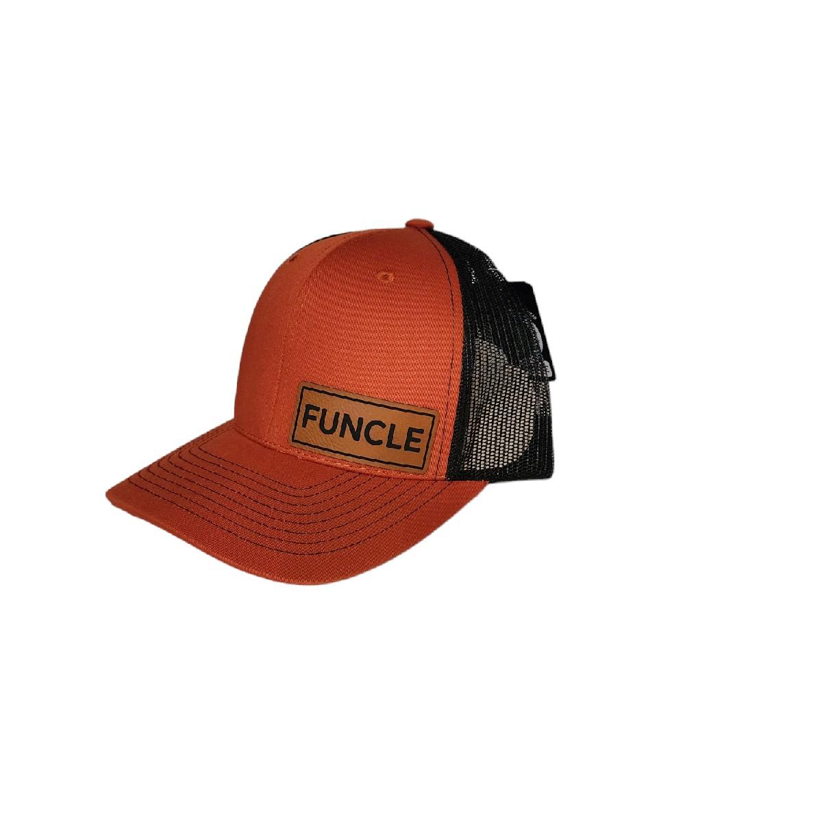 Traditional baseball cap with "FUNCLE" leather patch