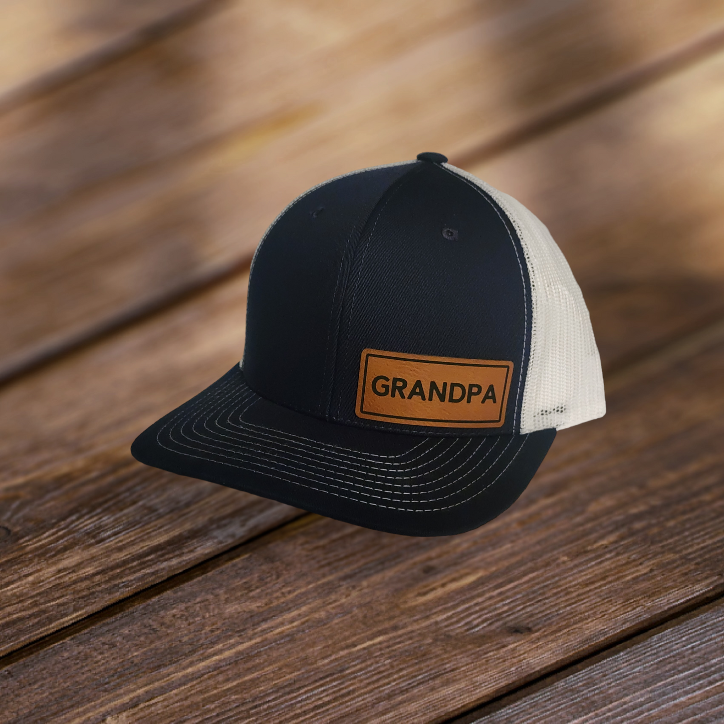 Traditional Hat with Grandpa Leather Patch