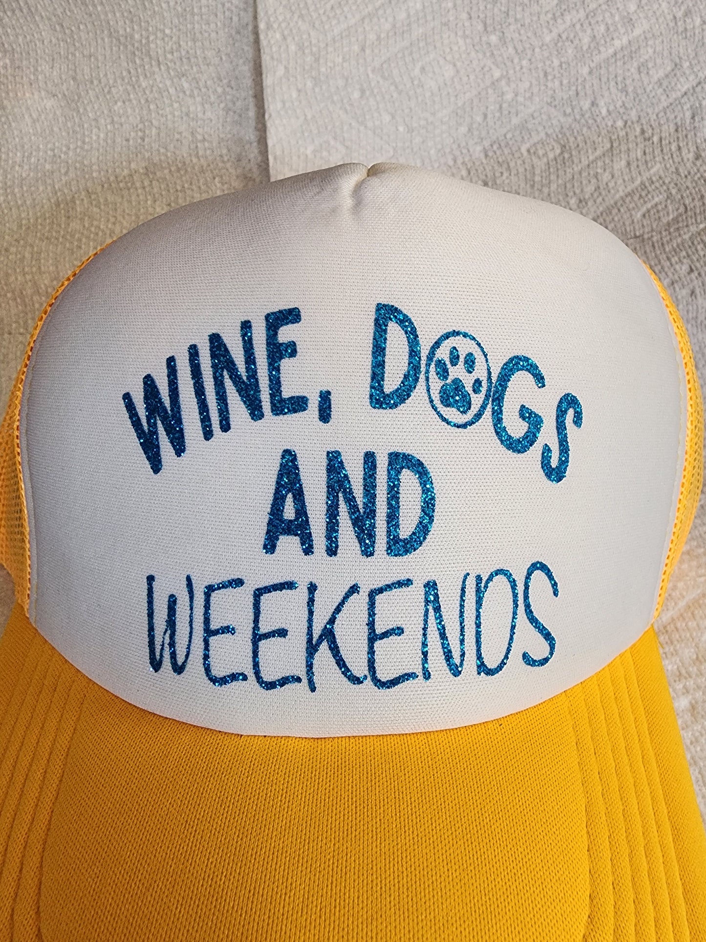 Traditional Trucker Hat "Wine Dogs and Weekends"