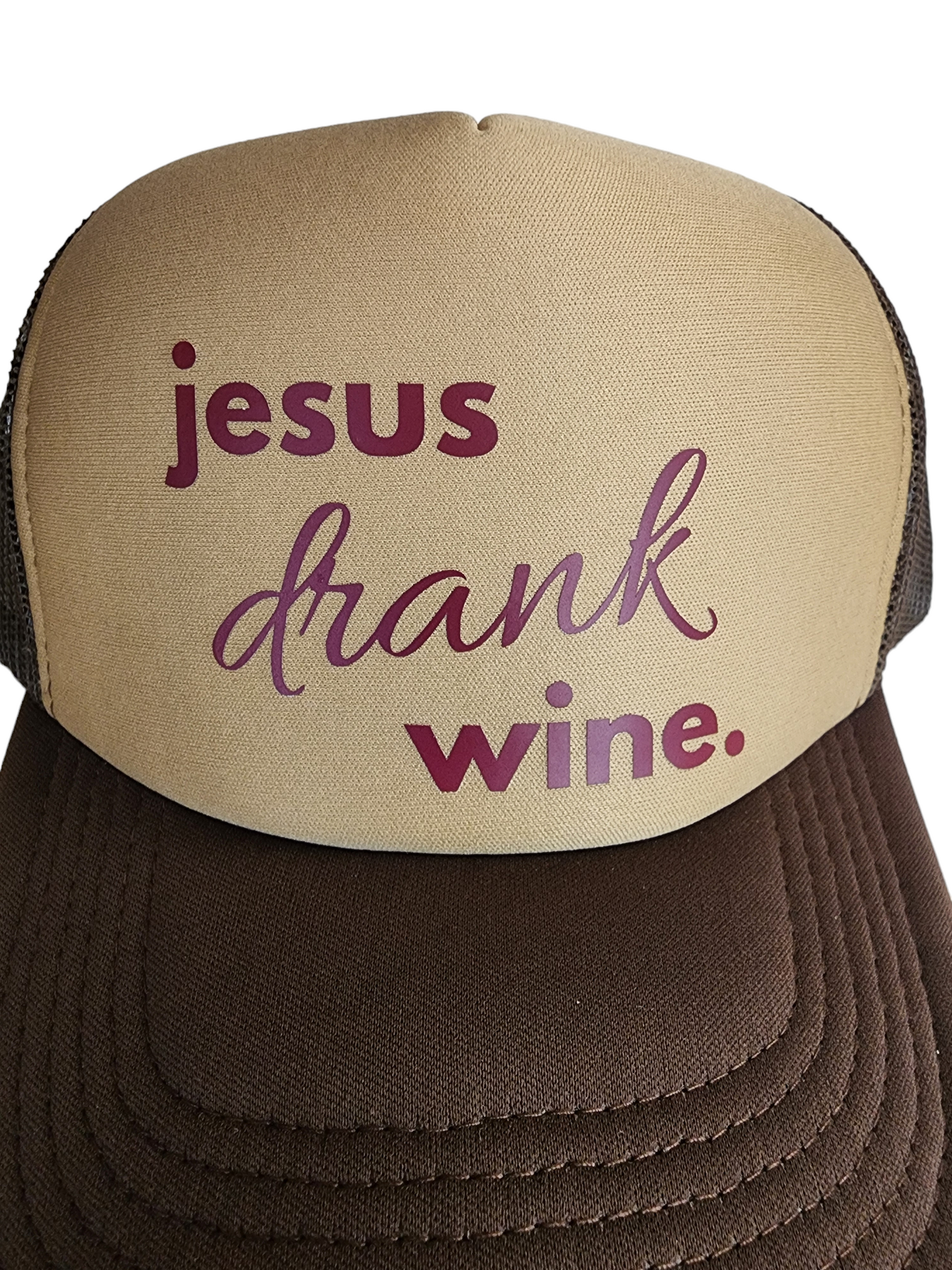 Traditional Trucker Hat "Jesus Drank Wine"