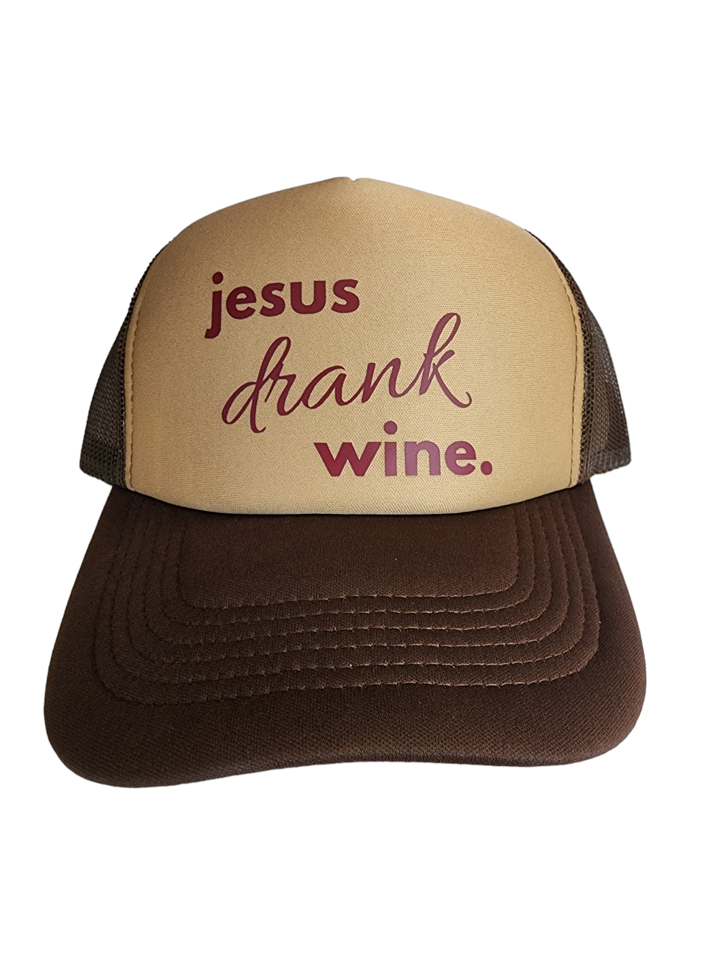 Traditional Trucker Hat "Jesus Drank Wine"